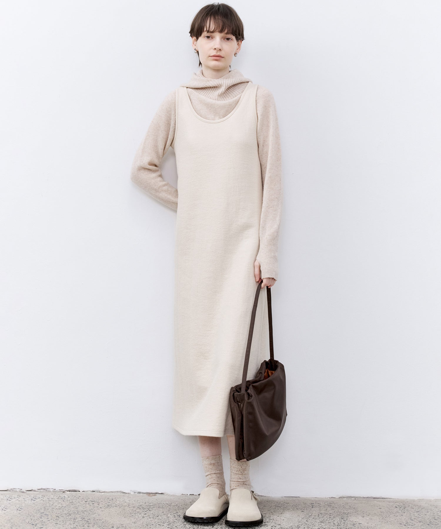 Round Neck Jacquard Knit Dress