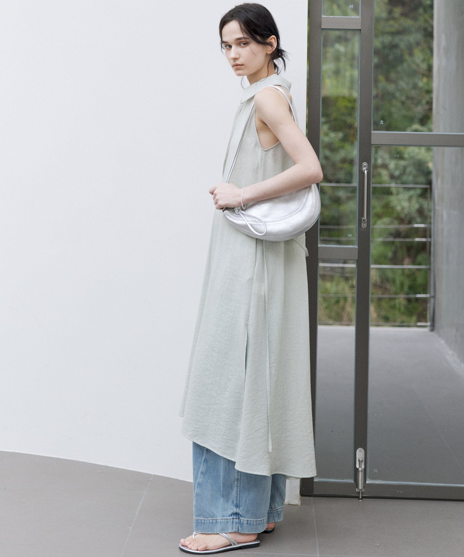 Nuanced Fabric Shirt Dress