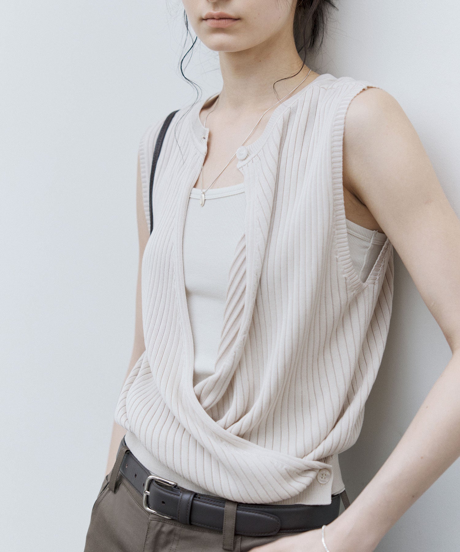 Versatile Knit Tank with Transformable Design