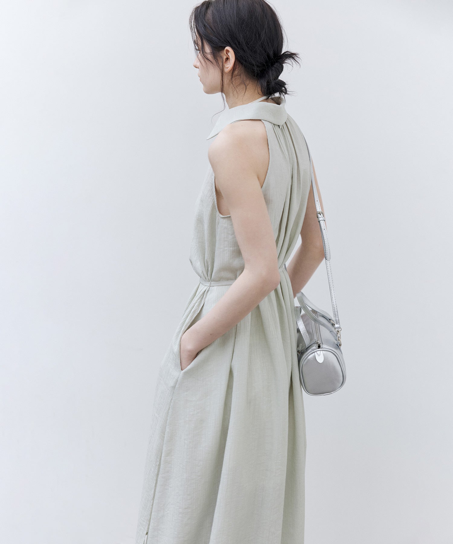 Nuanced Fabric Shirt Dress