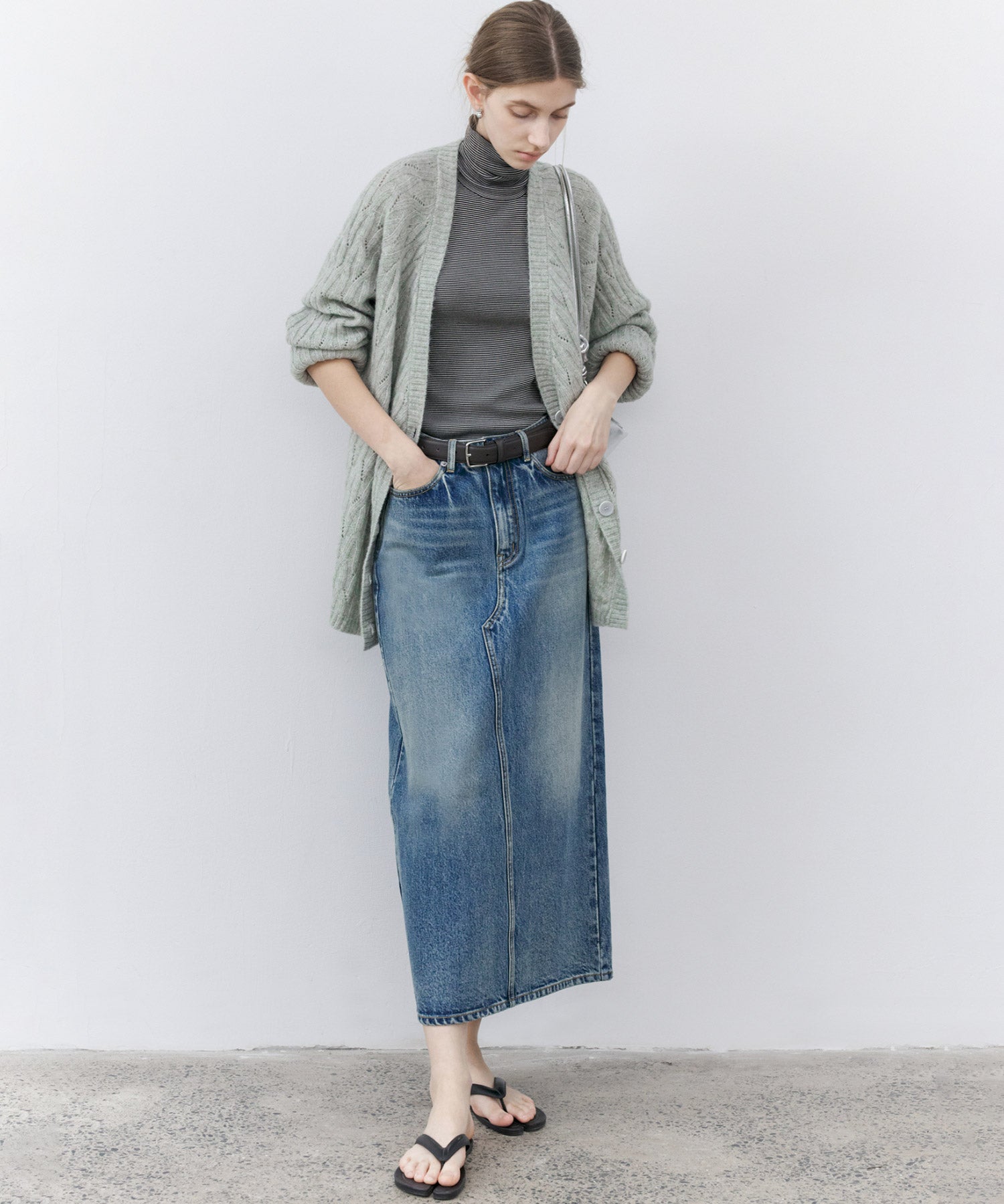 Classic Straight Denim Skirt