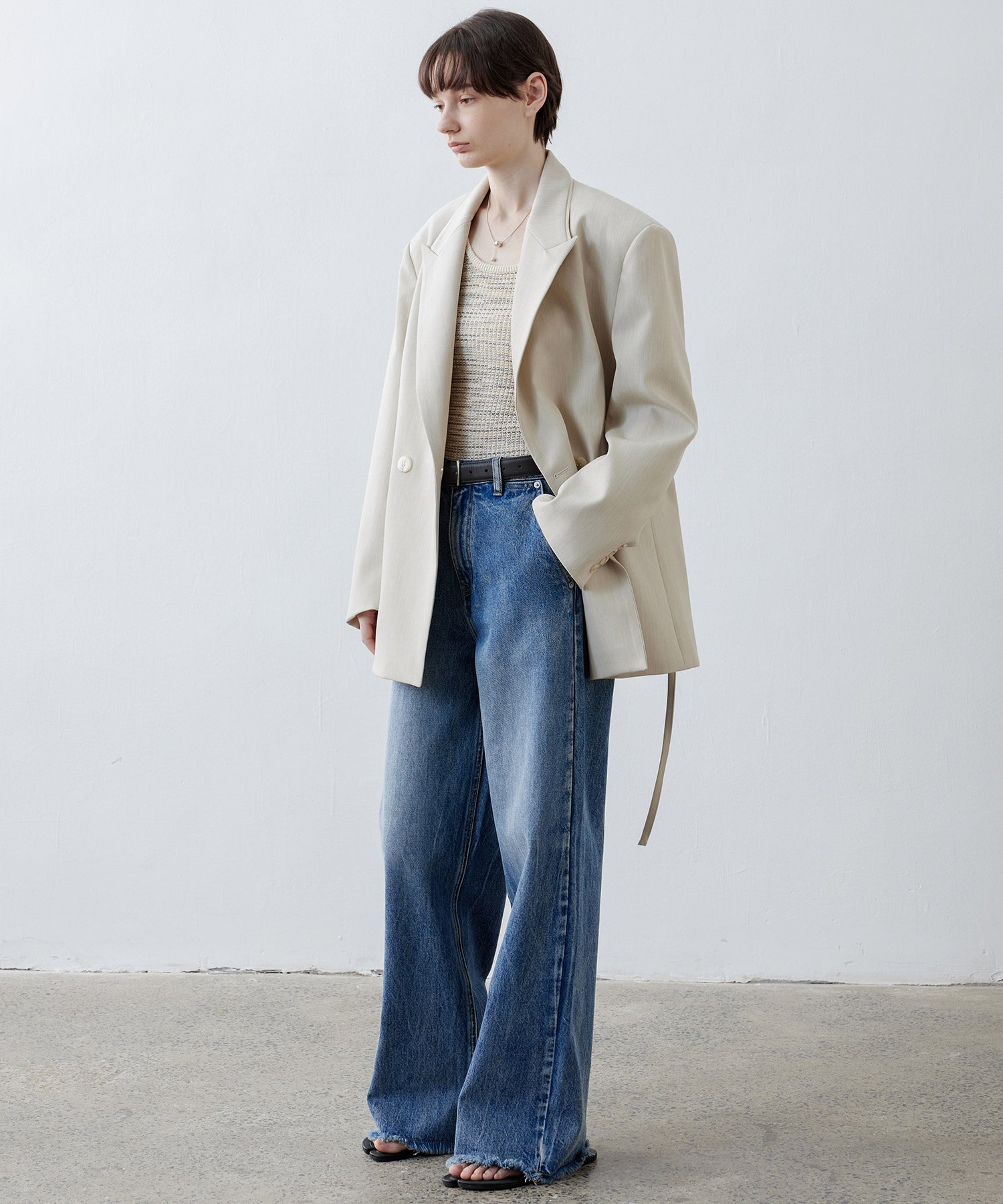 Notch Collar Boxy Jacket
