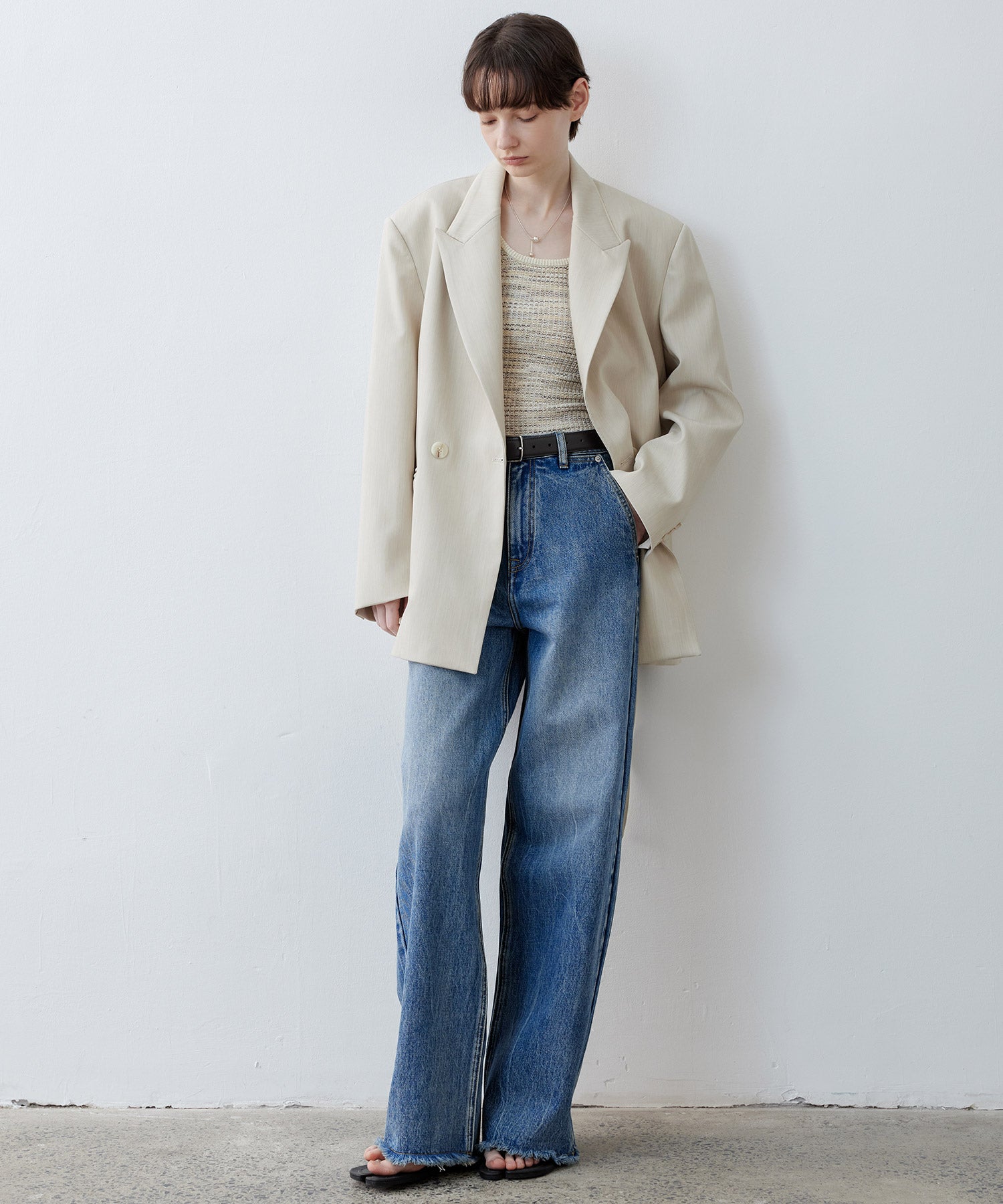 Notch Collar Boxy Jacket