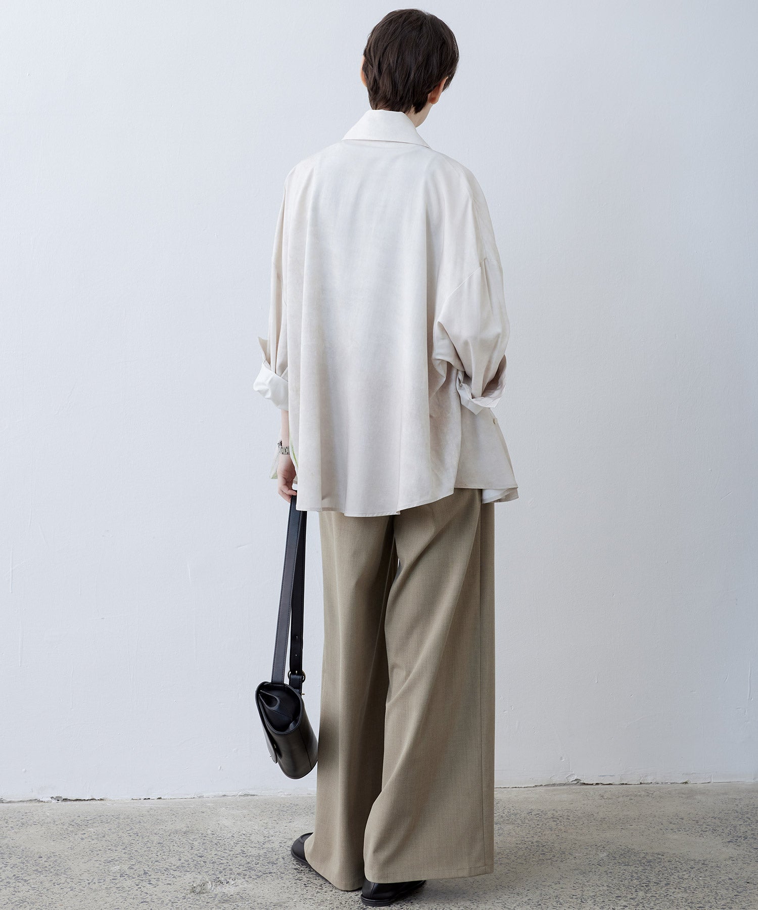 Art Print Oversized Shirt with Dropped Shoulders