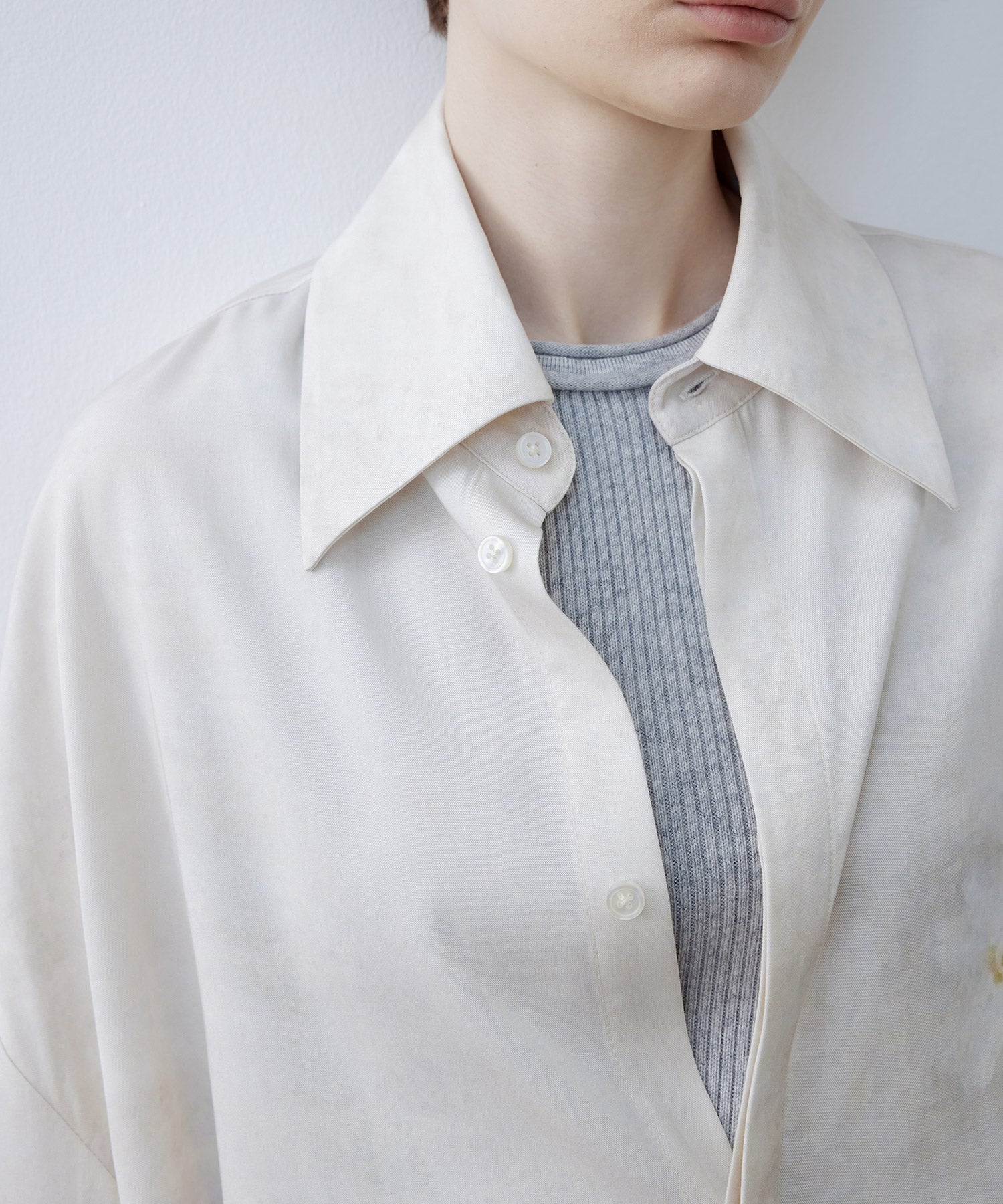 Art Print Oversized Shirt with Dropped Shoulders