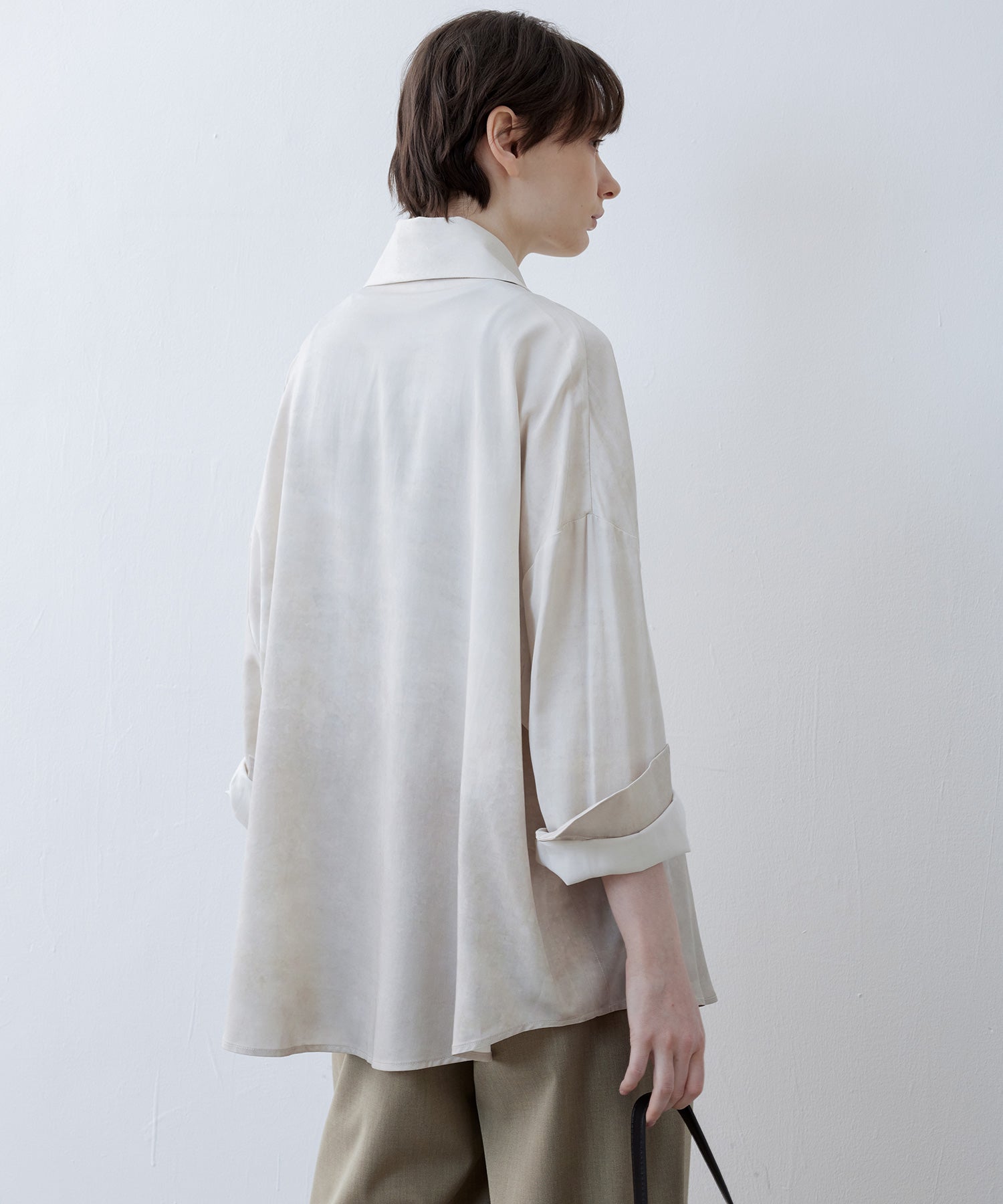 Art Print Oversized Shirt with Dropped Shoulders