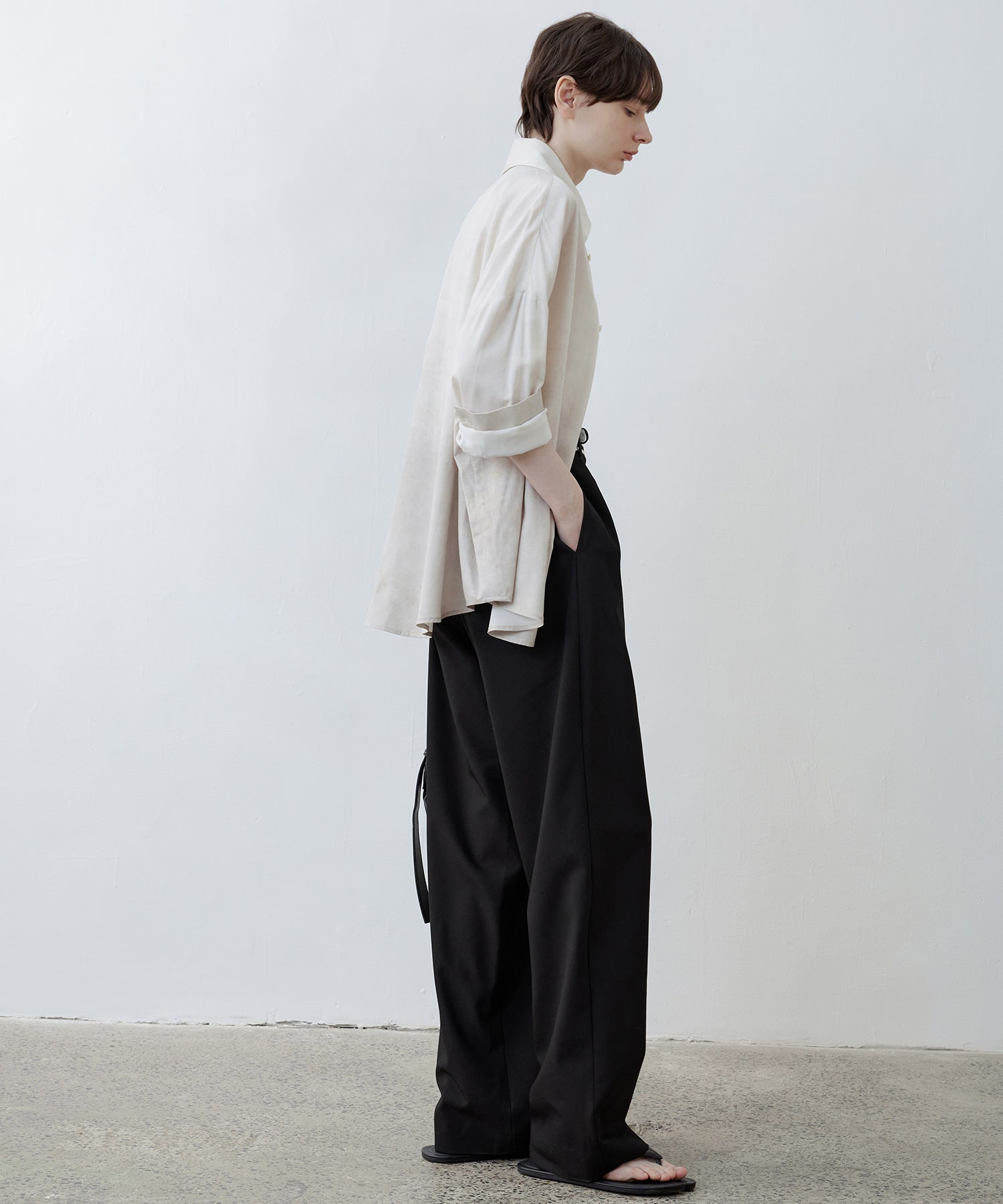 Art Print Oversized Shirt with Dropped Shoulders