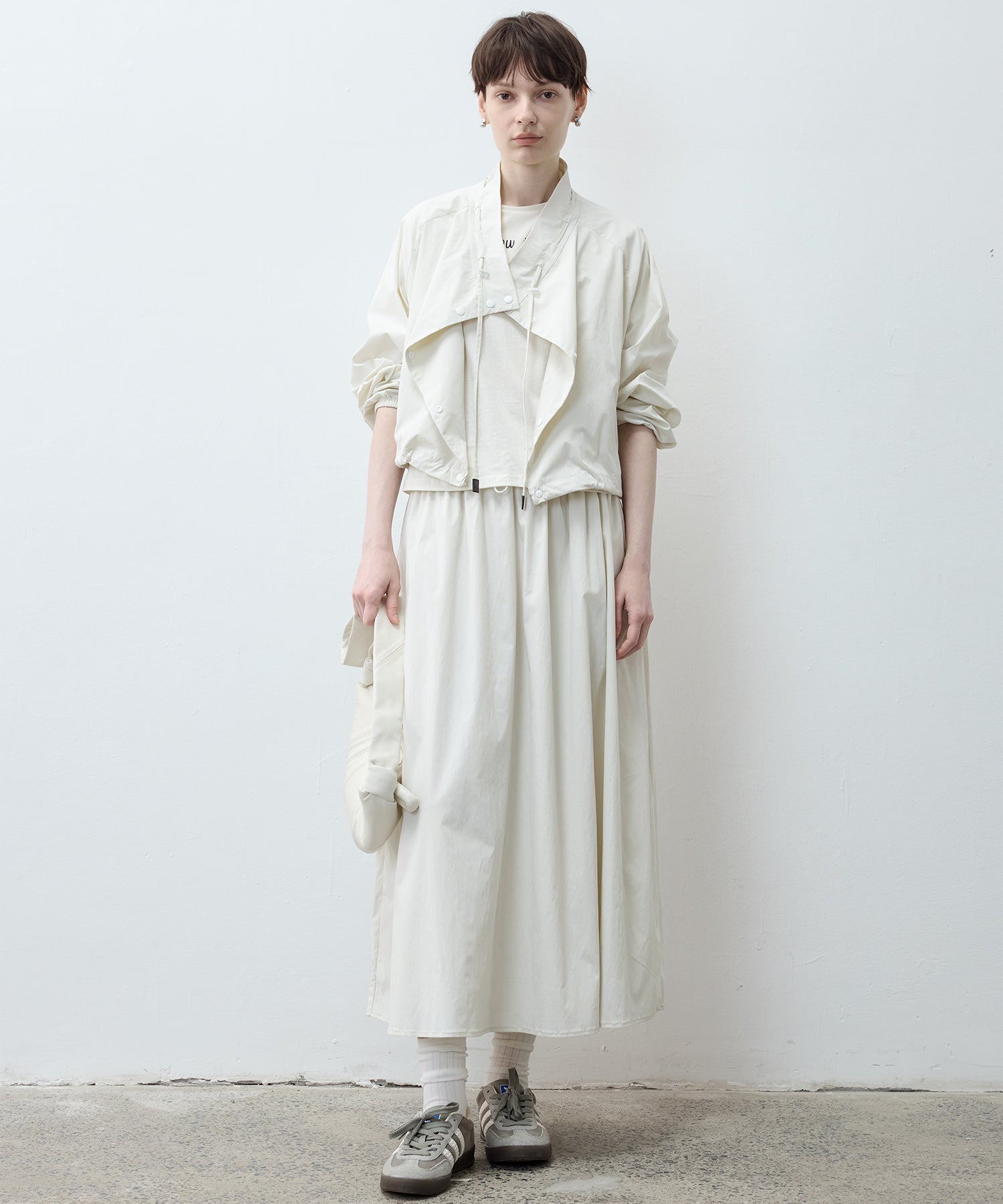 UV-Protection Basic Gathered Skirt