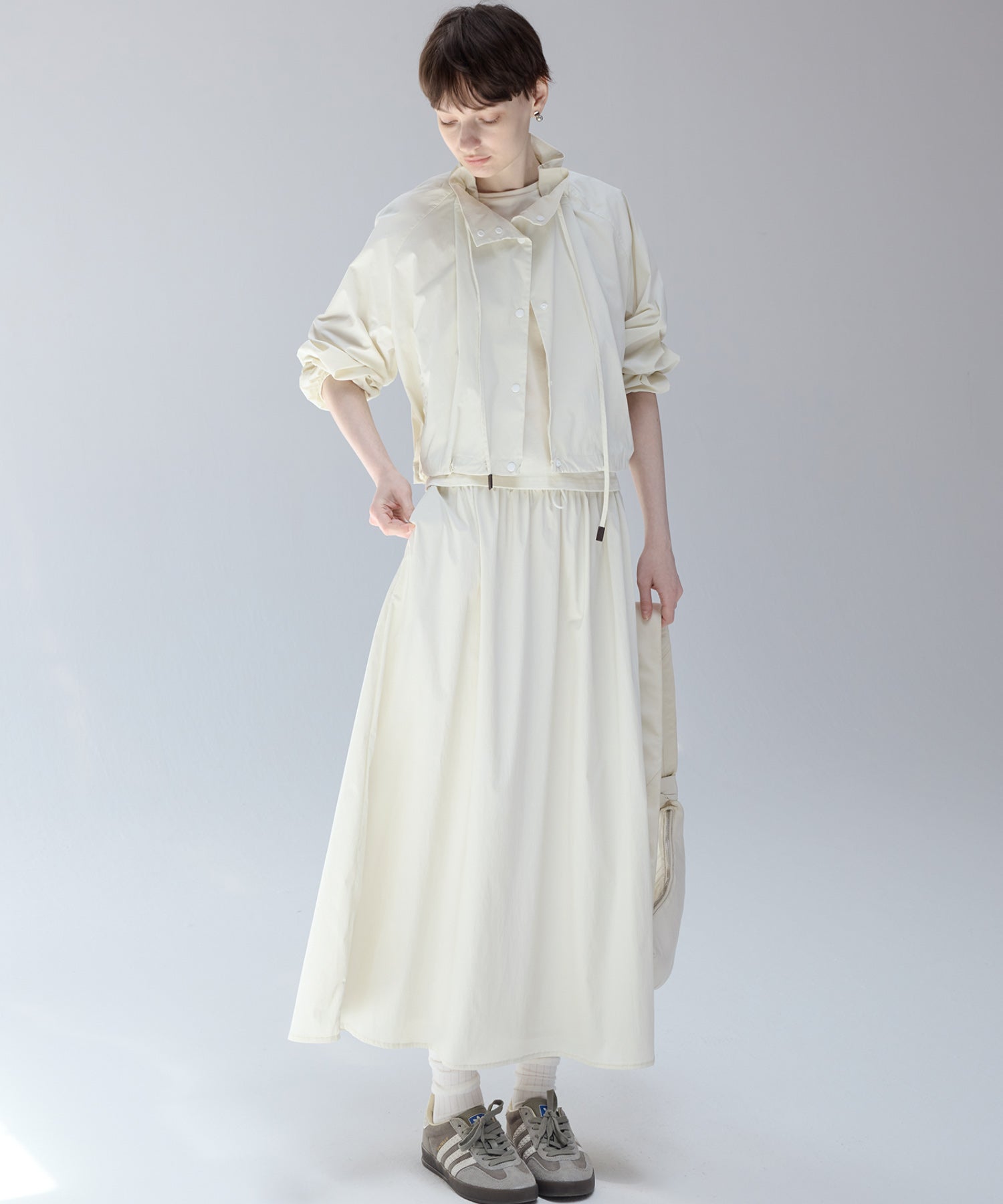 UV-Protection Basic Gathered Skirt