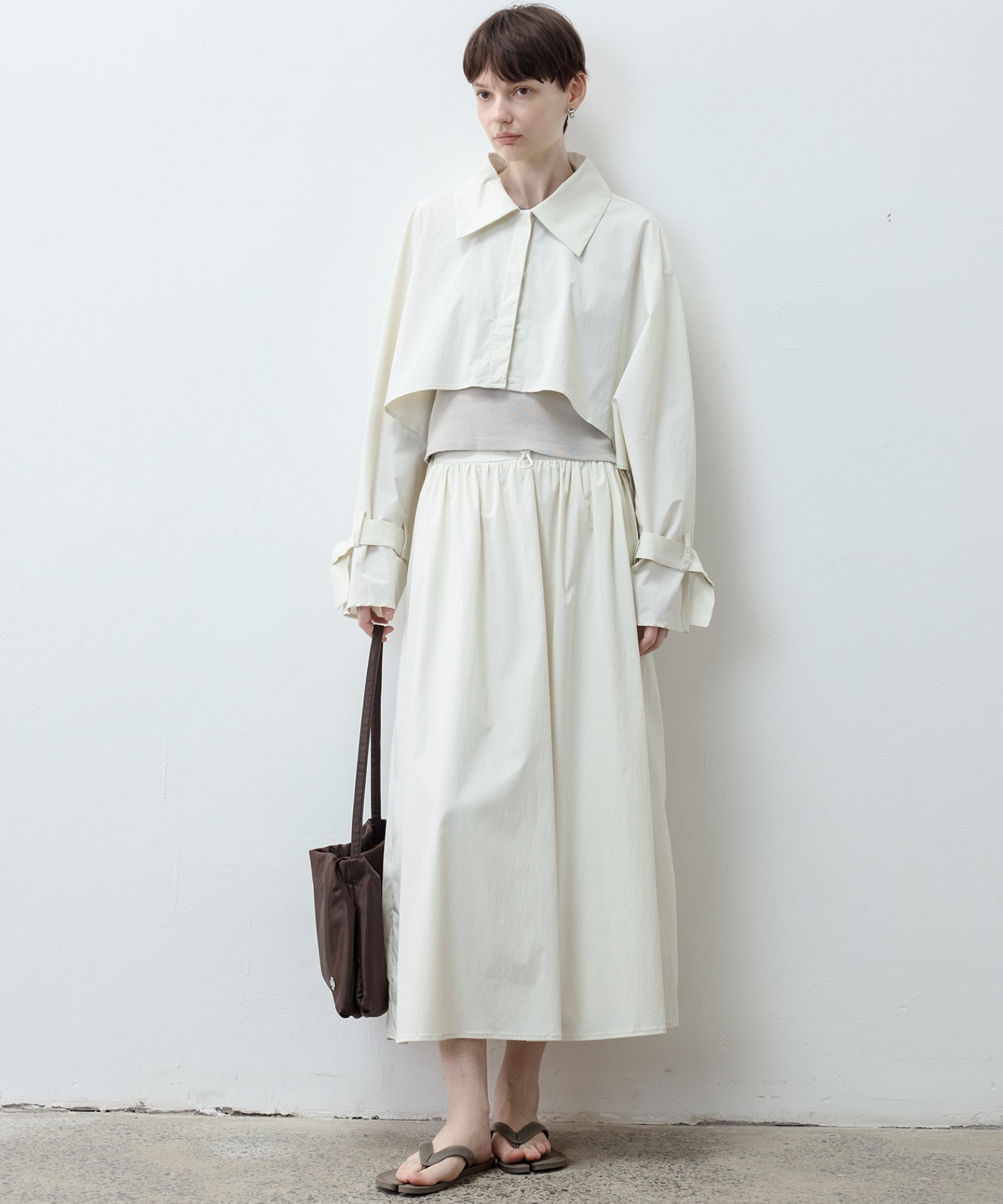 UV-Protection Basic Gathered Skirt