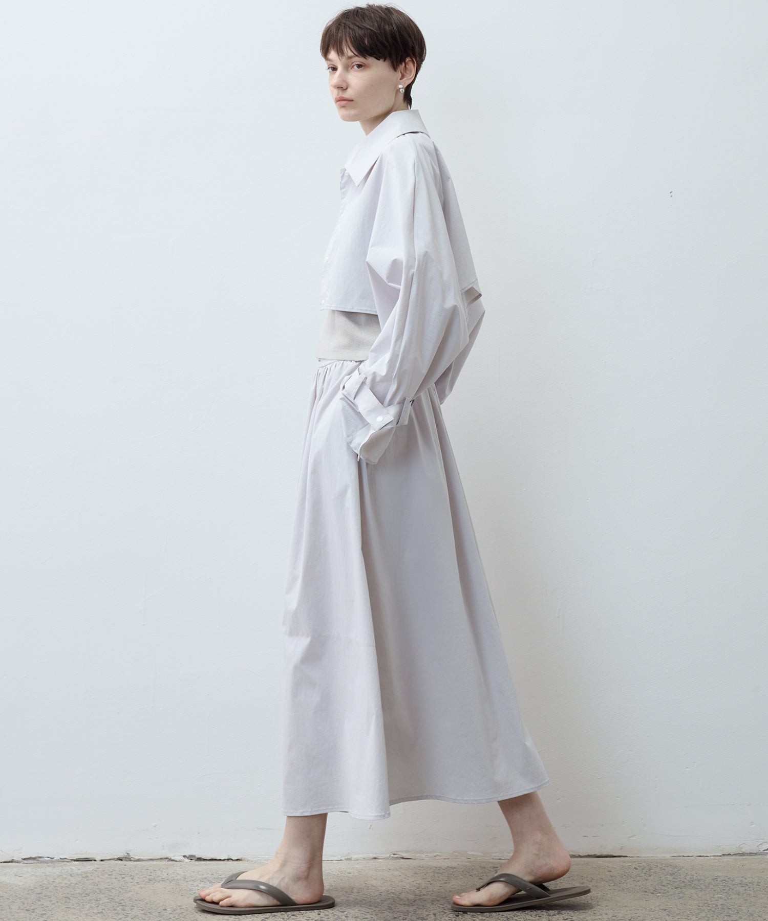 UV-Protection Basic Gathered Skirt