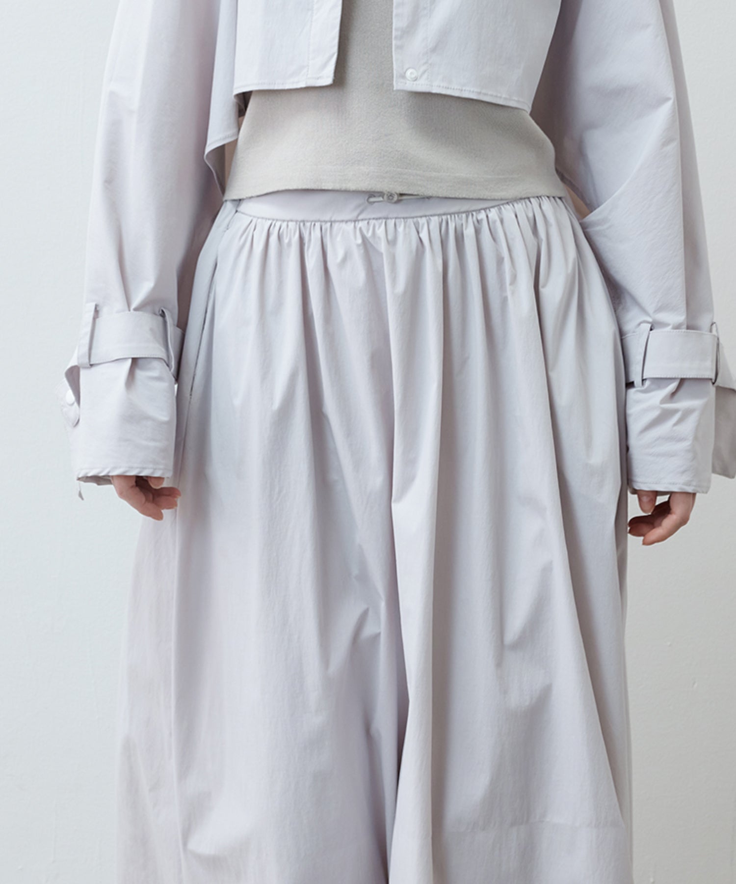 UV-Protection Basic Gathered Skirt