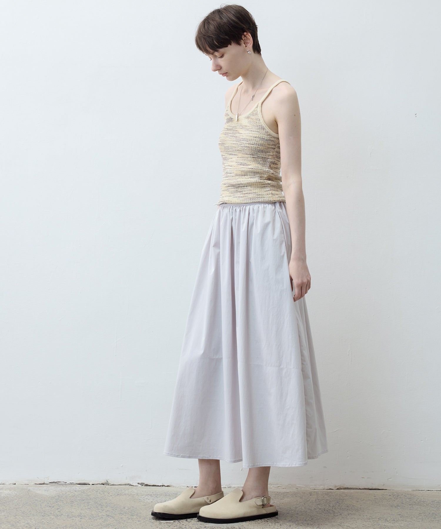 UV-Protection Basic Gathered Skirt