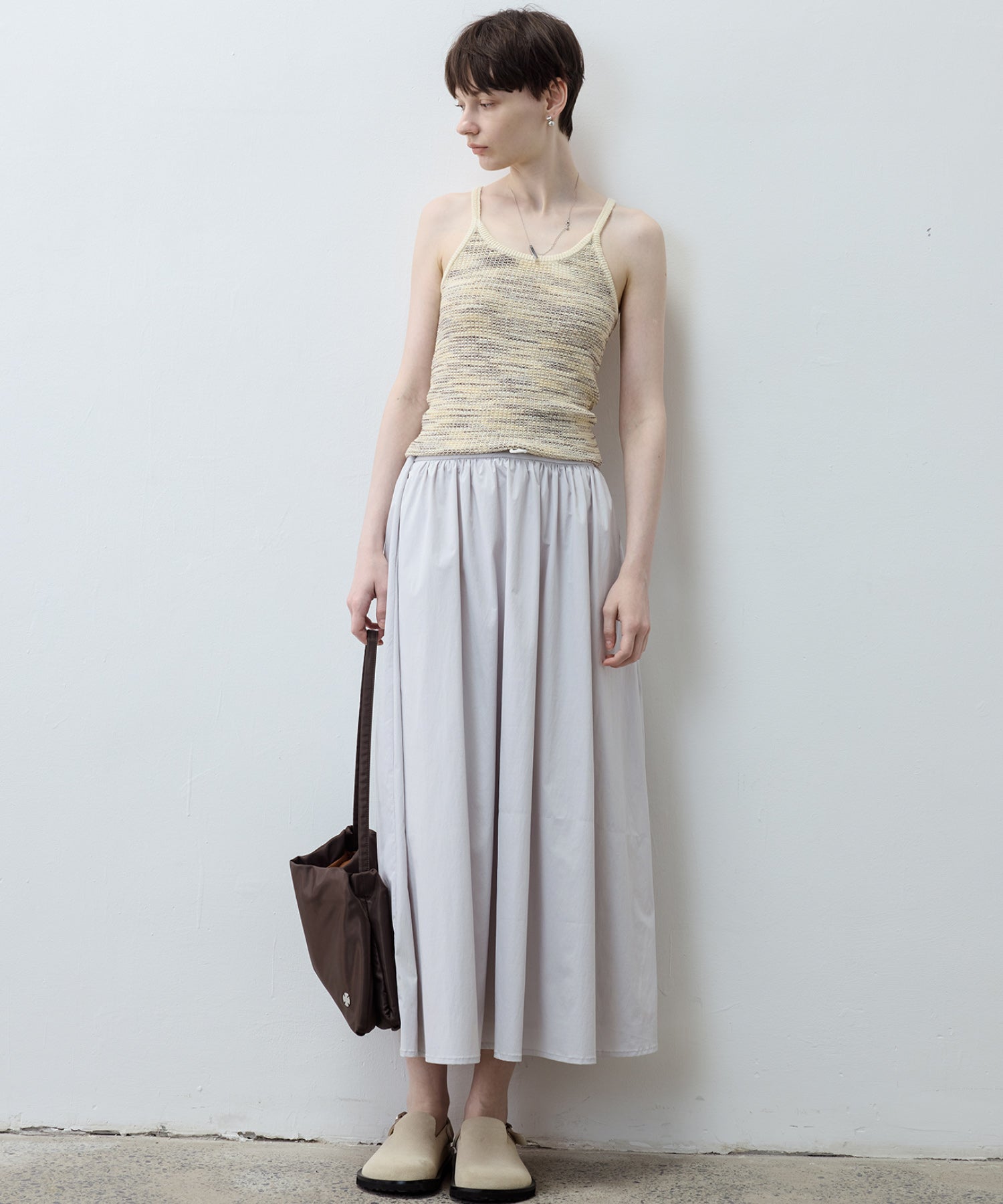 UV-Protection Basic Gathered Skirt