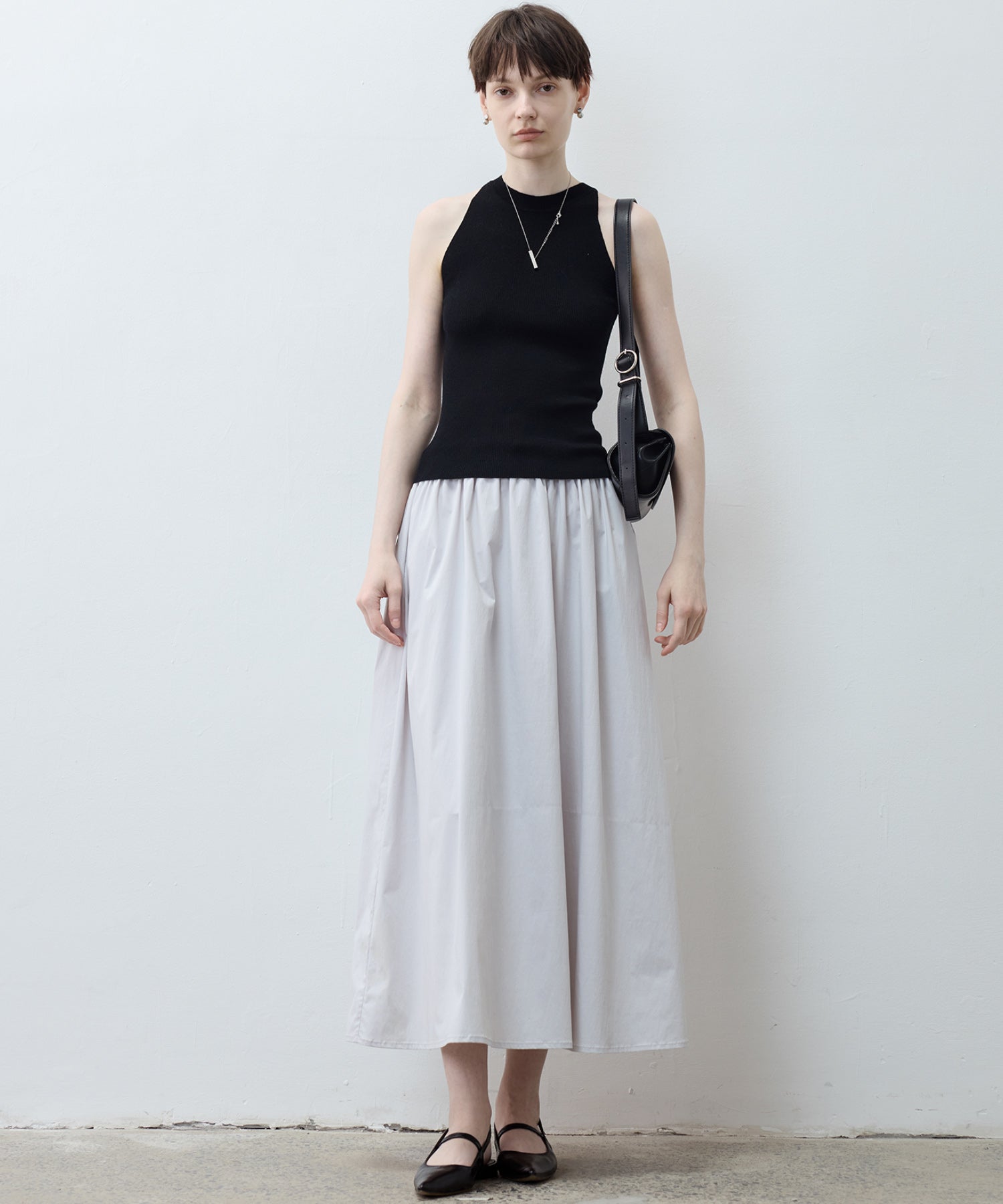 UV-Protection Basic Gathered Skirt