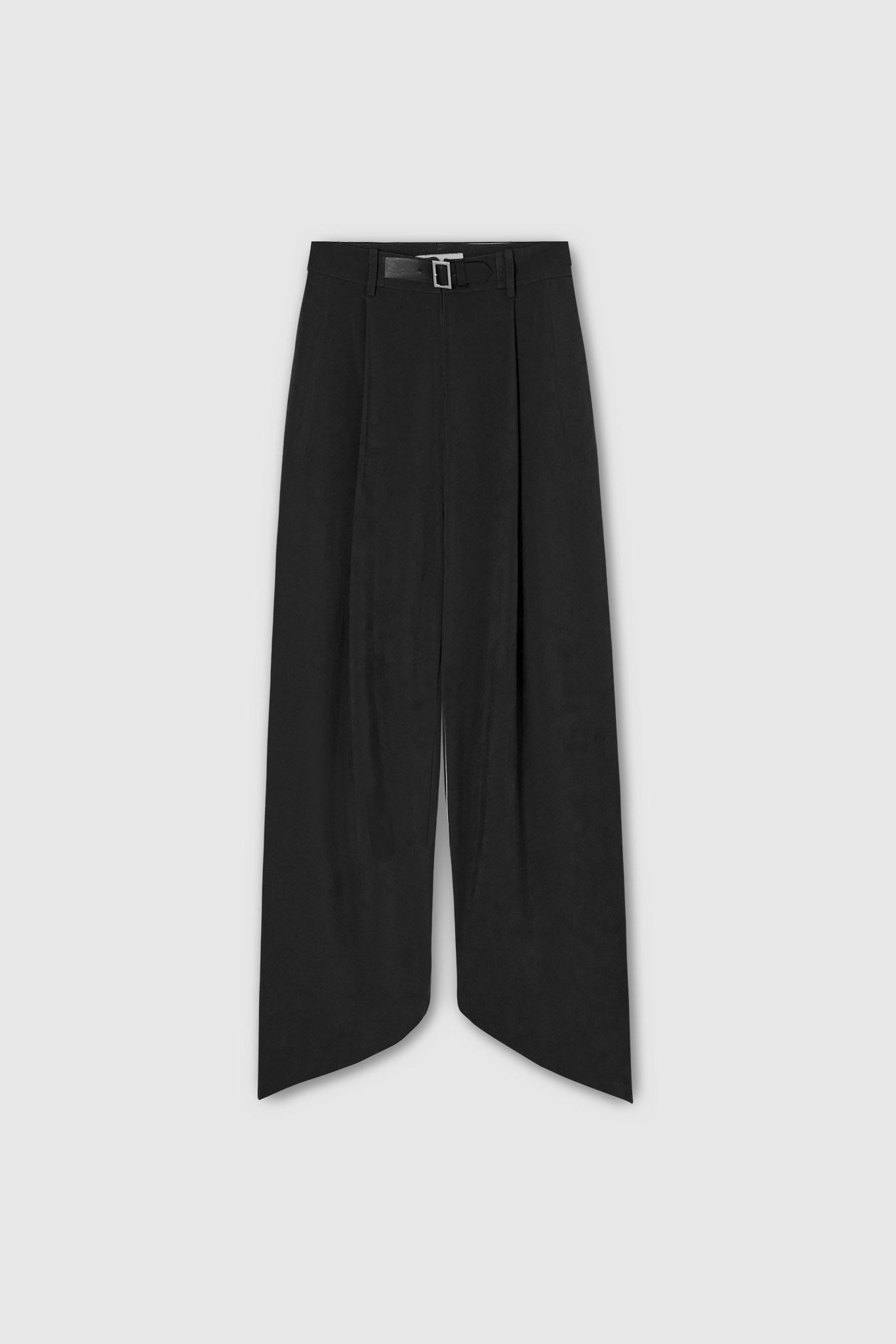 round cut straight ankle pants