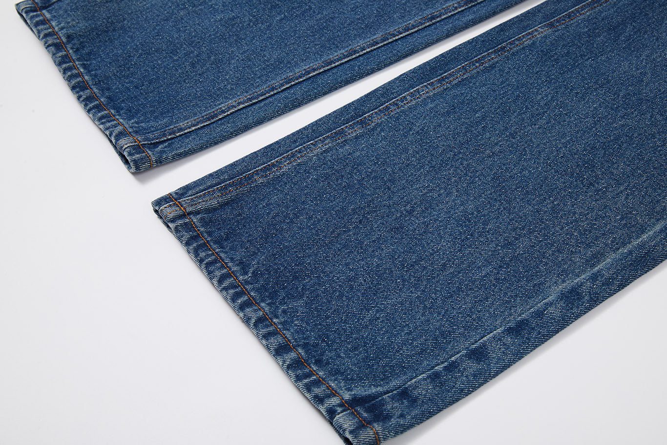 narrow wide straight denim pants