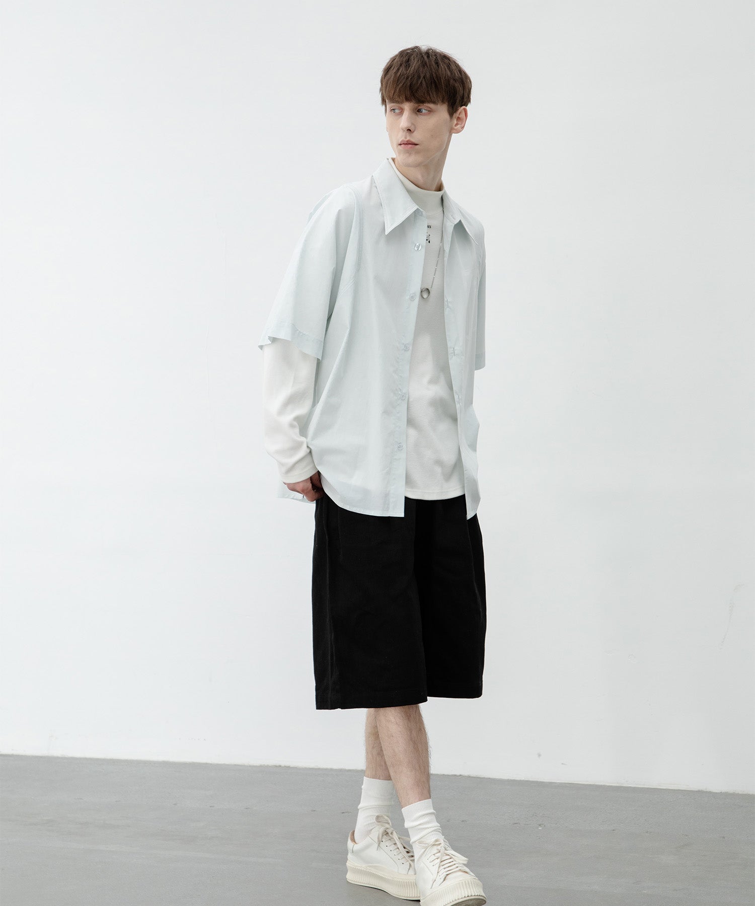 [UNISEX] Brushed paint overshirt 