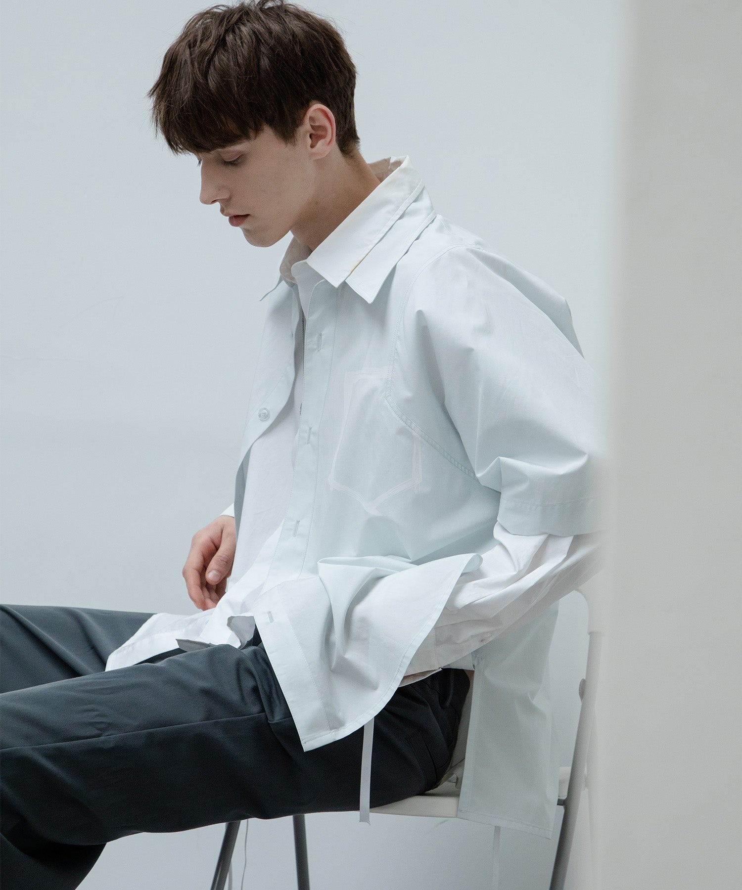 [UNISEX] Brushed paint overshirt 