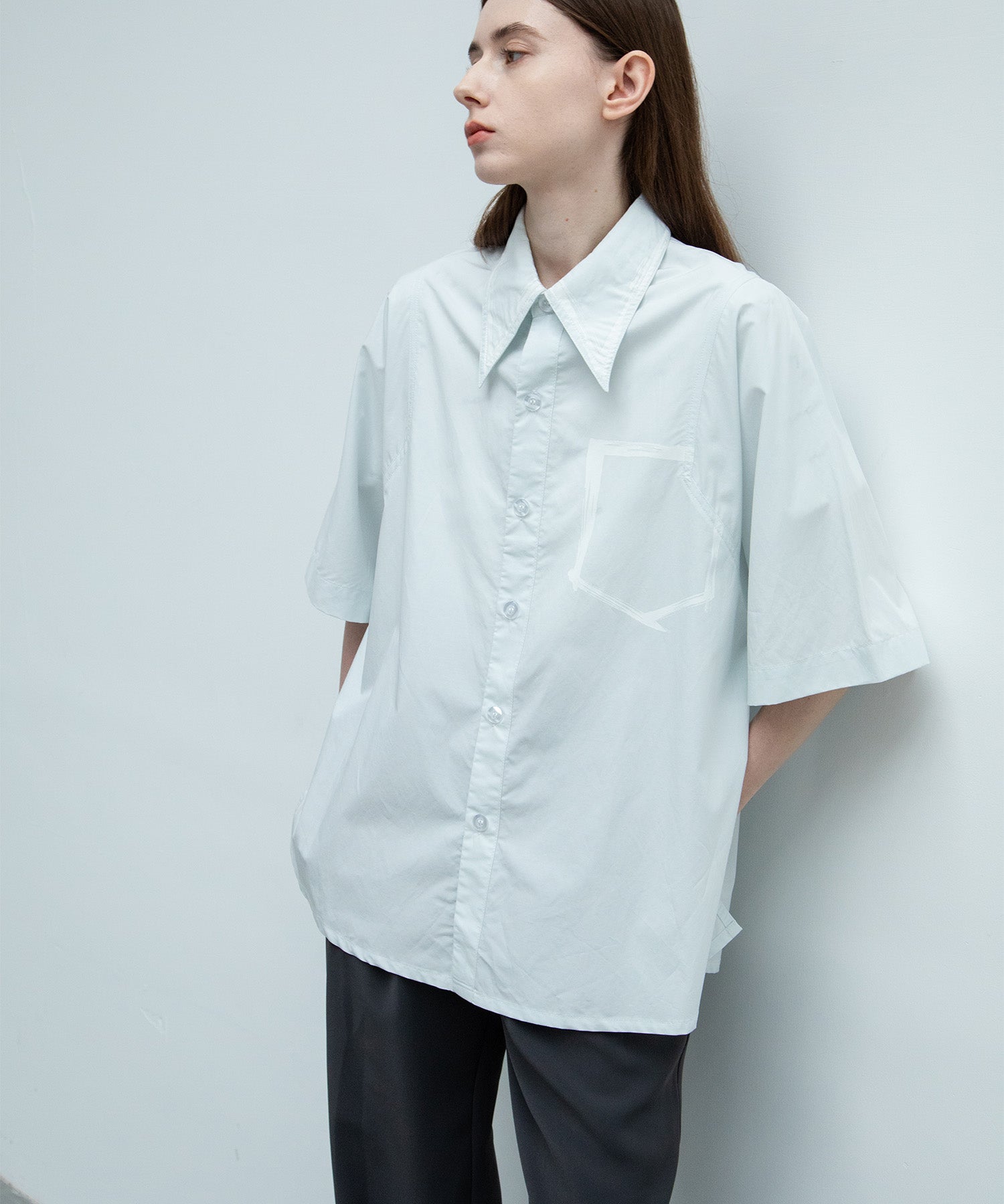 [UNISEX] Brushed paint overshirt 