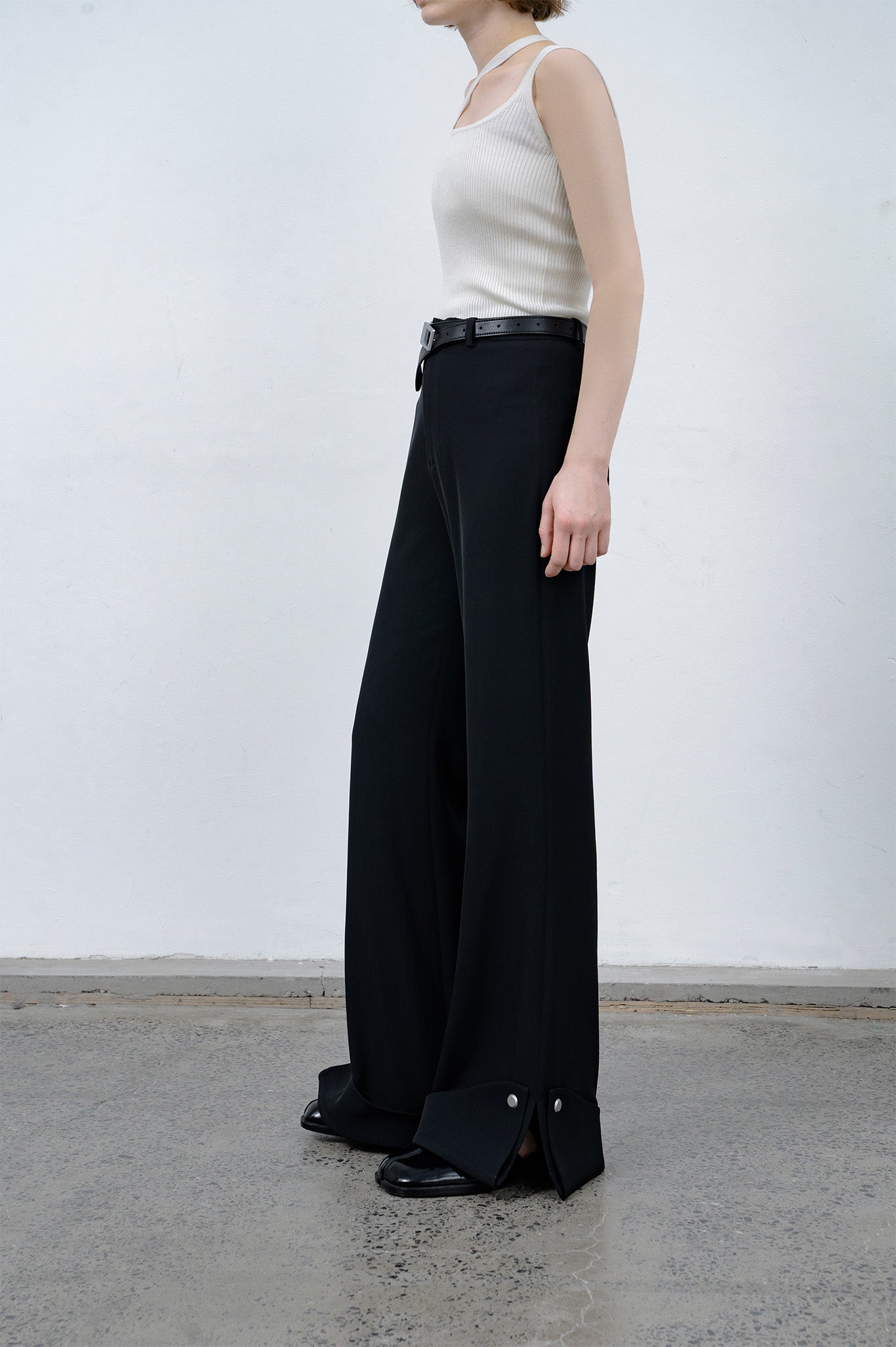 roll up flare pants 