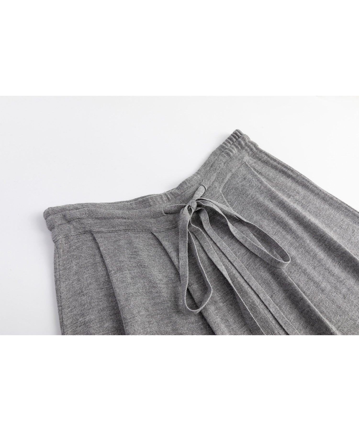 waist tuck knit flare pants 