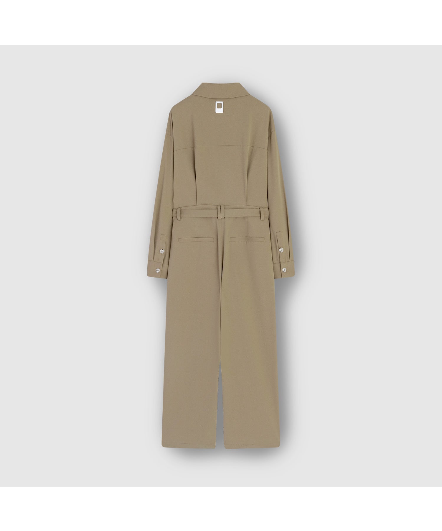 Jacket Design Waist Mark Straight Jumpsuit 